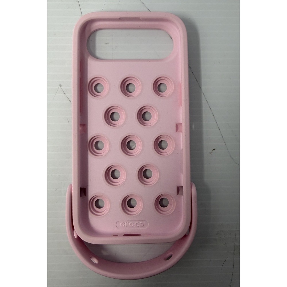 iPhone Air Crocs Case Pink With Strap